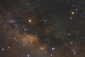 Milky way galaxy with stars and space dust in the universe, Long exposure photograph, with grain. photo