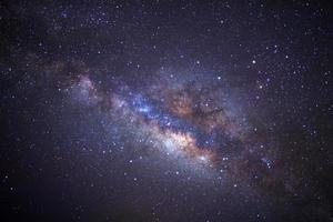 milky way galaxy with cloud and space dust in the universe, Long exposure photograph, with grain. photo