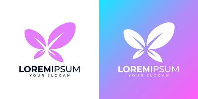 Nature butterfly logo design inspiration vector