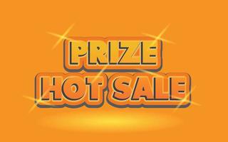 PRIZE HOT SALE Text effect template with 3d bold style use vector