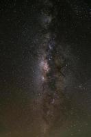 Milky way galaxy with stars and space dust in the universe, Long exposure photograph, with grain. photo