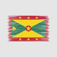 Grenada Flag Brush. National Flag vector