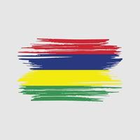 Mauritius Flag Brush Strokes. National Flag vector