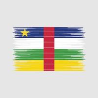 pincel de bandera centroafricana. bandera nacional vector