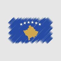 vector de pincel de bandera de kosovo. bandera nacional