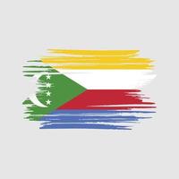 Comoros Flag Brush Strokes. National Flag vector