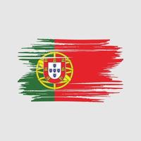 trazos de pincel de bandera portuguesa. bandera nacional vector