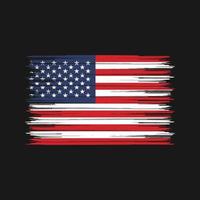 American Flag Brush. National Flag vector