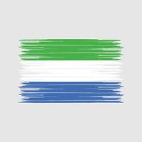 pincel de bandera de sierra leona. bandera nacional vector