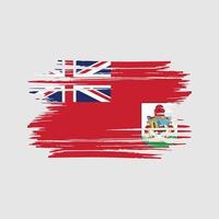 trazos de pincel de la bandera de Bermudas. bandera nacional vector