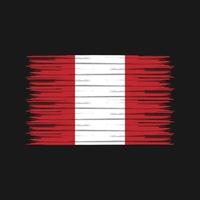 Peru Flag Brush. National Flag vector