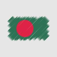 vector de pincel de bandera de bangladesh. bandera nacional