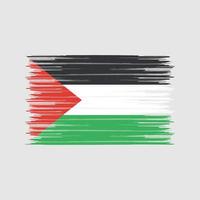 pincel de bandera palestina. bandera nacional vector