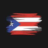 trazos de pincel de bandera de puerto rico. bandera nacional vector