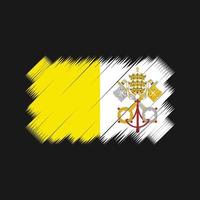 vector de pincel de bandera vaticana. bandera nacional