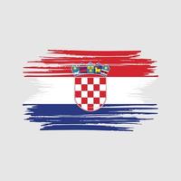 trazos de pincel de bandera de croacia. bandera nacional vector