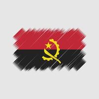 vector de pincel de bandera de angola. bandera nacional