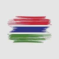 trazos de pincel de bandera de gambia. bandera nacional vector