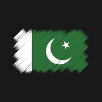 vector de pincel de bandera de pakistán. bandera nacional