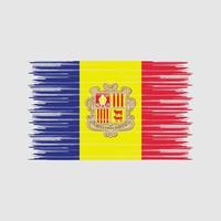 Andorra Flag Brush. National Flag vector