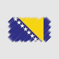 vector de pincel de bandera de bosnia. bandera nacional
