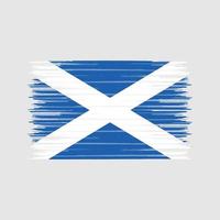 cepillo de la bandera de Escocia. bandera nacional vector