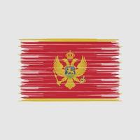 cepillo de bandera de montenegro. bandera nacional vector