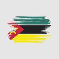 Mozambique Flag Brush Strokes. National Flag vector