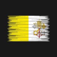 cepillo de la bandera del vaticano. bandera nacional vector