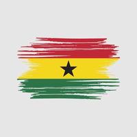 trazos de pincel de bandera de ghana. bandera nacional vector