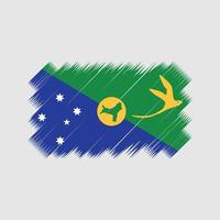 vector de pincel de bandera de islas de navidad. bandera nacional
