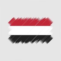 vector de pincel de bandera de yemen. bandera nacional