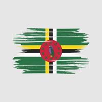 trazos de pincel de bandera dominicana. bandera nacional vector