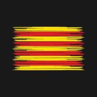 Catalonia Flag Brush. National Flag vector