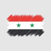 vector de pincel de bandera de siria. bandera nacional