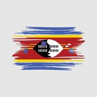 Swaziland Flag Brush Strokes. National Flag vector