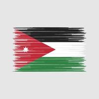 cepillo de la bandera de Jordania. bandera nacional vector