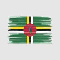 Dominica Flag Brush. National Flag vector