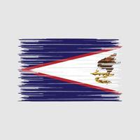 cepillo de bandera de samoa americana. bandera nacional vector