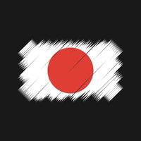 vector de pincel de bandera de japón. bandera nacional