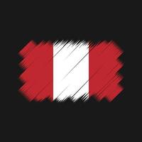 Peru Flag Brush Vector. National Flag vector