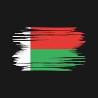 Madagascar Flag Brush Strokes. National Flag vector