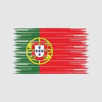 pincel de bandera portuguesa. bandera nacional vector