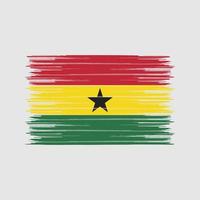 cepillo de bandera de Ghana. bandera nacional vector