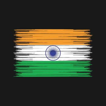cepillo de la bandera india. bandera nacional vector