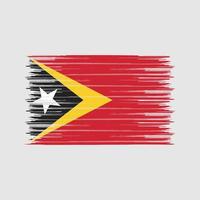 pincel de bandera de timor oriental. bandera nacional vector