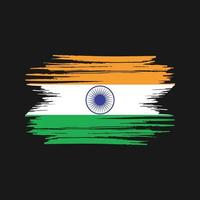 trazos de pincel de la bandera india. bandera nacional vector