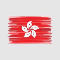 cepillo de bandera de hong kong. bandera nacional vector