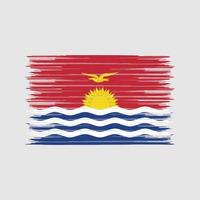 cepillo de bandera de kiribati. bandera nacional vector