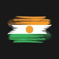 Niger Flag Brush Strokes. National Flag vector